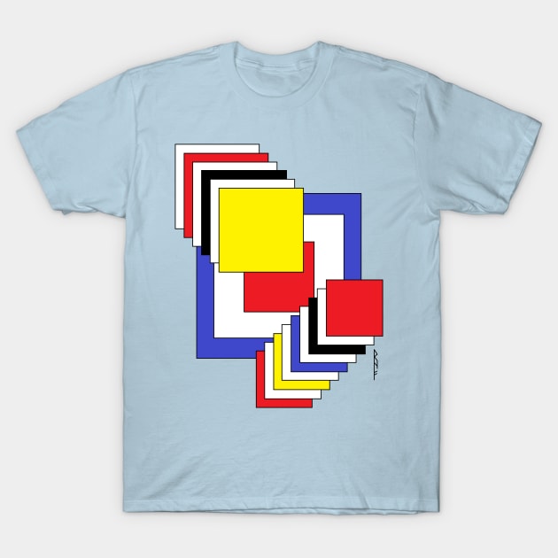 Squares Abstract T-Shirt by AzureLionProductions